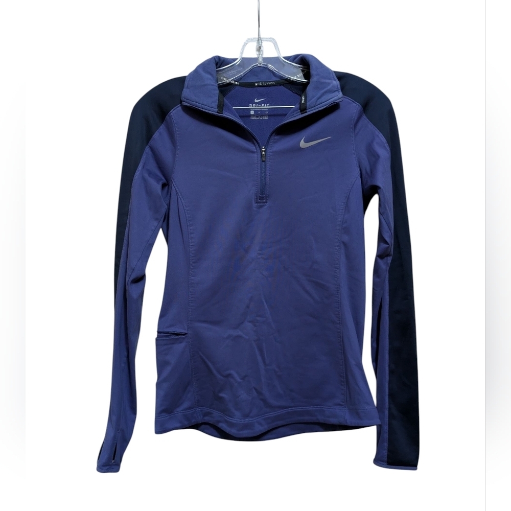 Nike Purple and Black Athletic Pullover Dri-Fit Size Small Athletic Yoga
